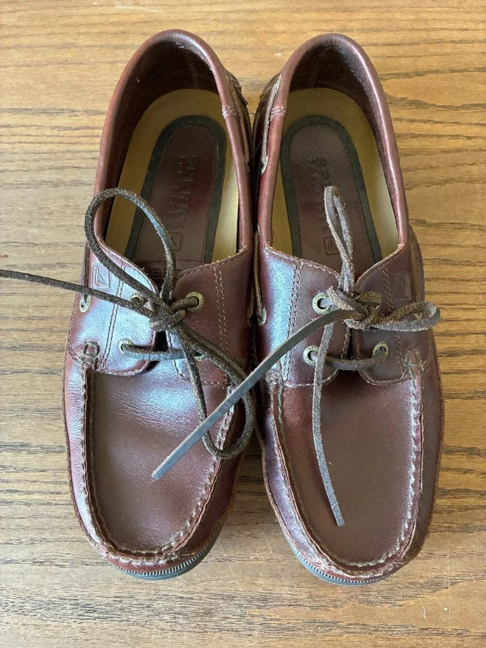 Sperry Top-Sider Men's 11W; Mako 2-Eye Moc Boat Shoe; Amaretto/Dark Brown